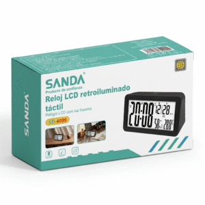 Reloj Digital LCD SANDA Control Táctil y Sensor de Temperatura