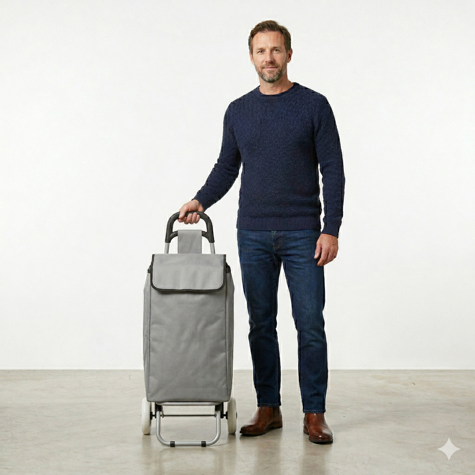 Carro de Compra Ergonómico Plegable y Ligero (45L)