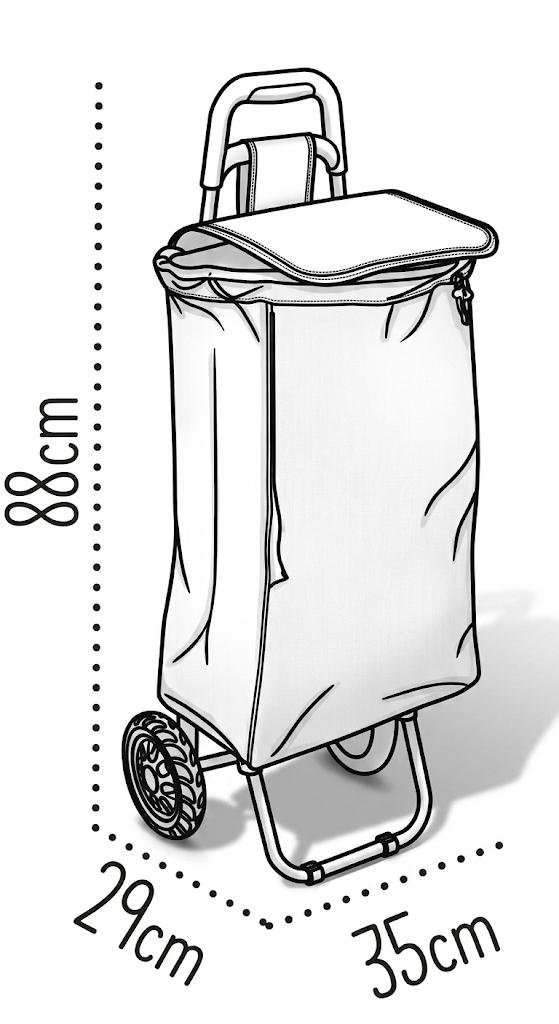 Carro de Compra Ergonómico Plegable y Ligero (45L)
