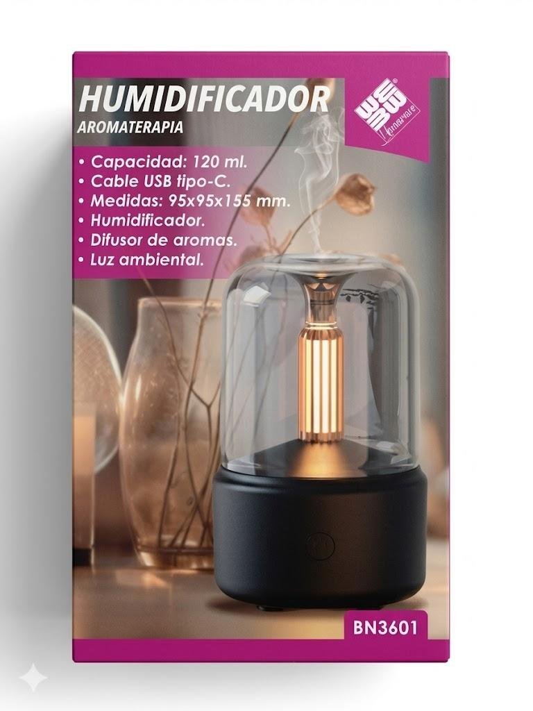Humidificador y Difusor de Aromas con Luz Ambiental