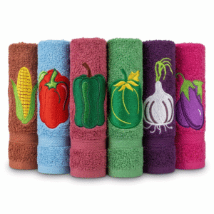 Pack 6 Paños de Cocina Bordados