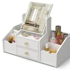 Organizador de Cosméticos y Maquillaje con Espejo Ajustable