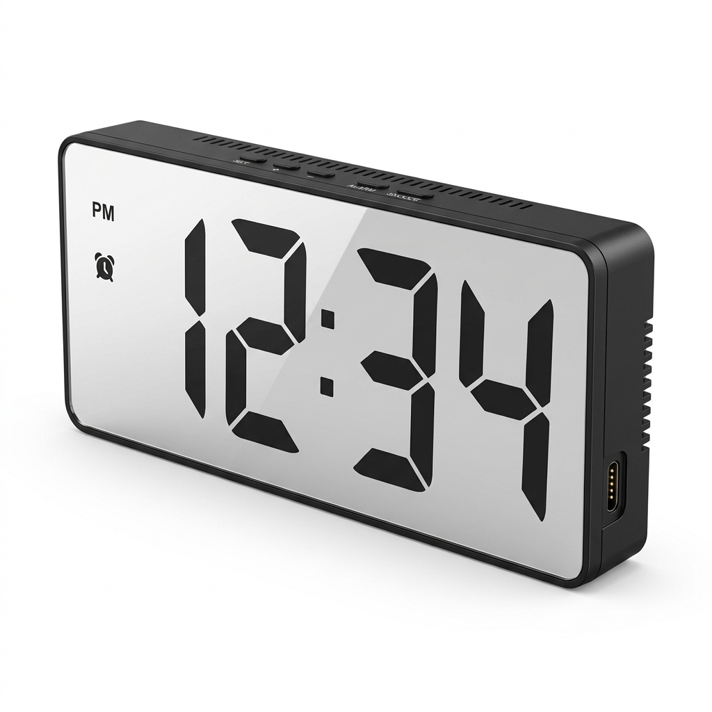 Reloj Despertador Digital – Estilo Moderno y Pantalla LED Extra Grande