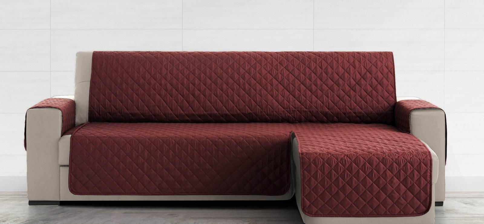 Cubre Sofá Chaise Longue Universal – Burdeos
