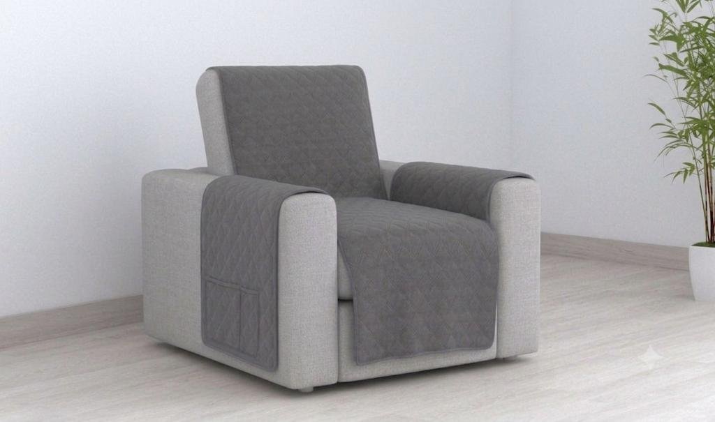 Cubre Sofá Bicolor Reversible 1 Plaza - Gris