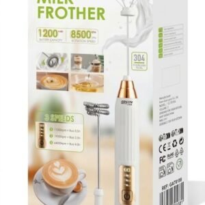 Espumador de Leche y Batidor Eléctrico 2 en 1 Recargable