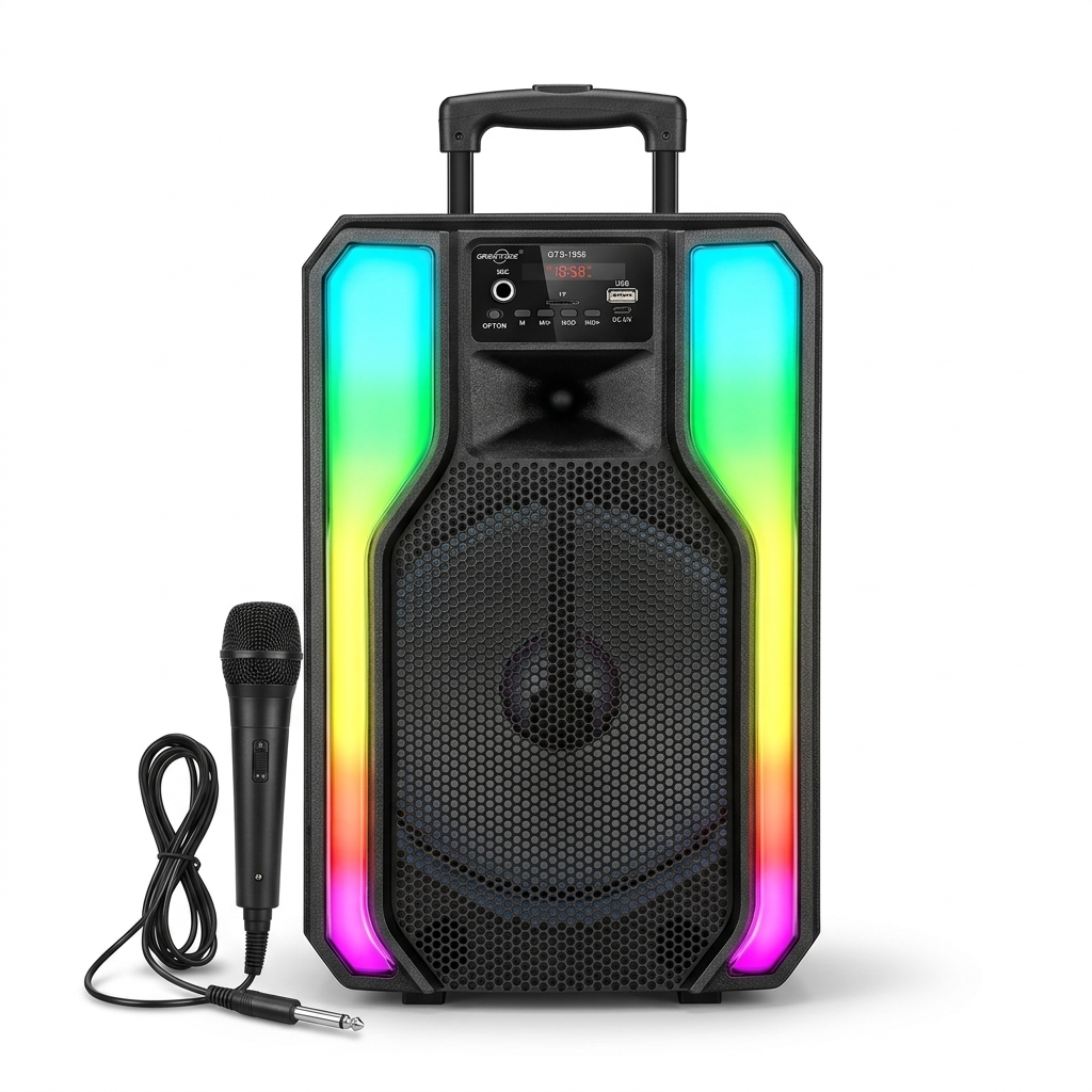 Altavoz Inalámbrico Trolley GREATNICE GTS-1958 – 8 Pulgadas con Luces LED
