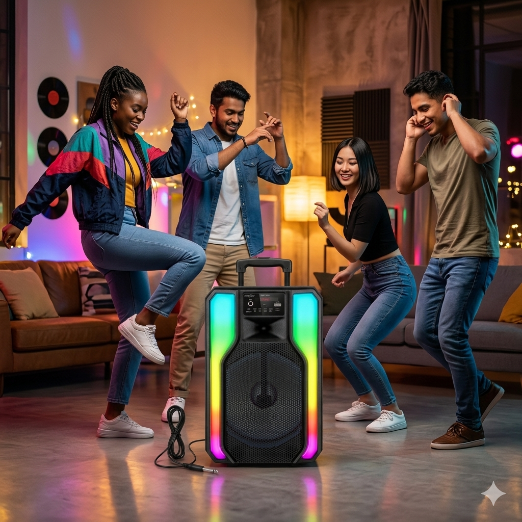 Altavoz Inalámbrico Trolley GREATNICE GTS-1958 – 8 Pulgadas con Luces LED