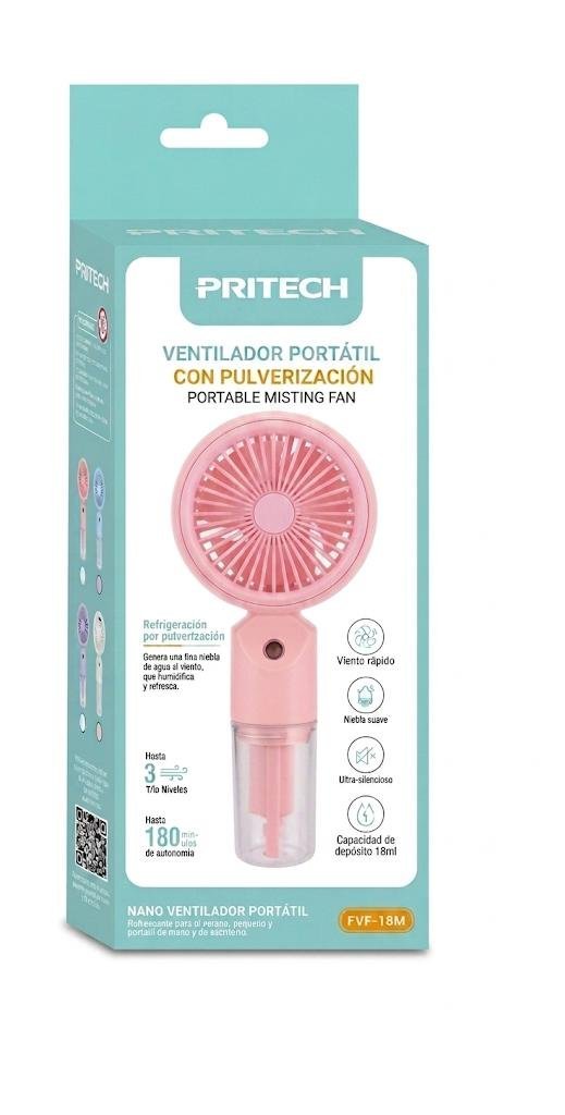 Ventilador Portátil con Pulverización