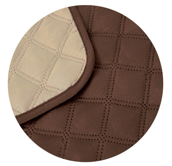 Cubre Sofá Bicolor Reversible 3 Plazas - Choco