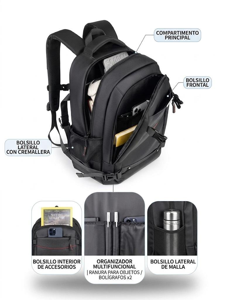 Mochila Técnica Urbana y de Viaje Premium