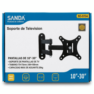 Soporte de Pared Articulado Para Pantallas de 10" a 30"