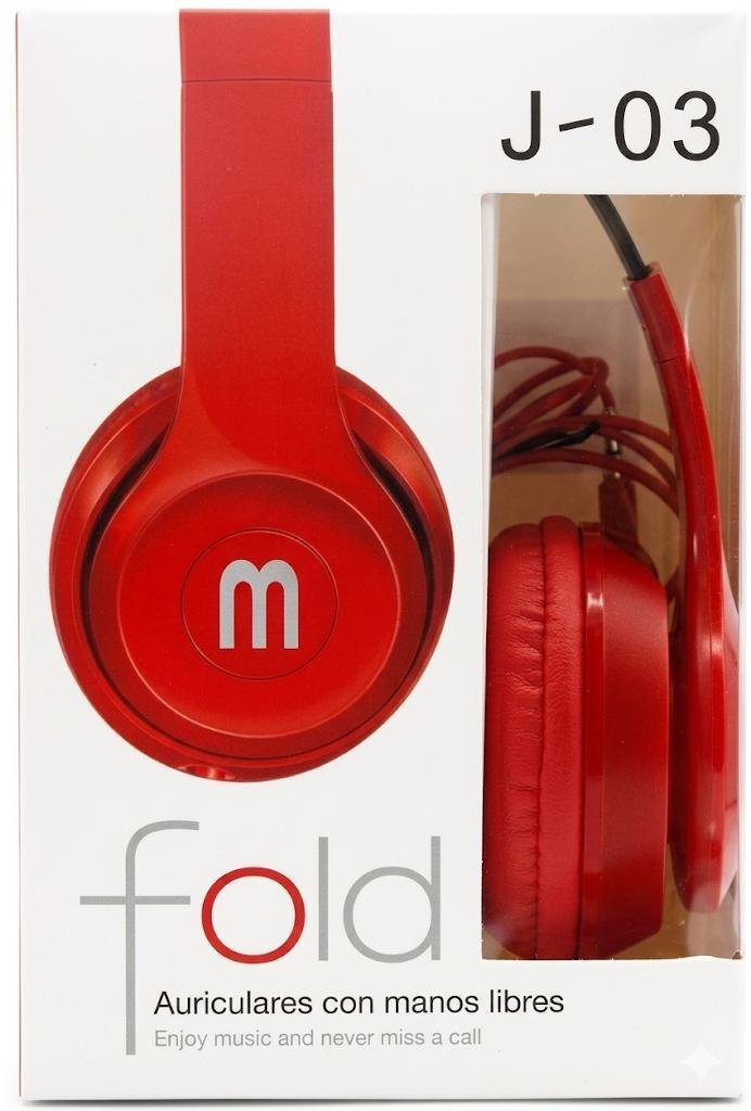 Auriculares de Diadema Plegables con Cable