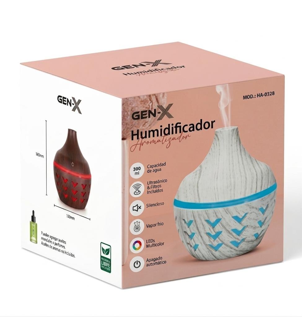 Humidificador y Aromatizador Ultrasónico 300ml