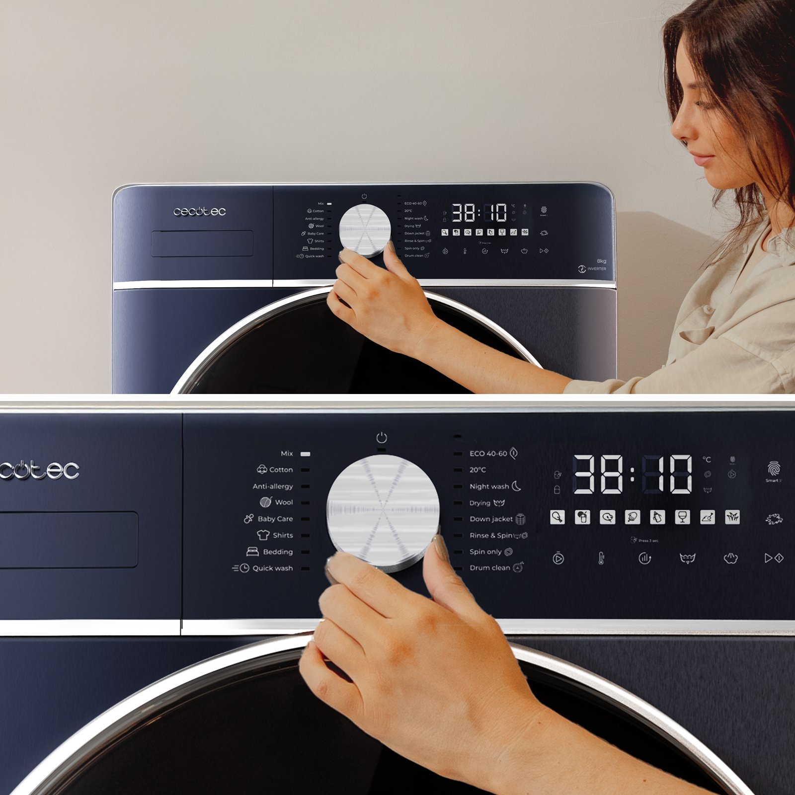 Lavadora Secadora 8kg Bolero Wash&Dry 8580 Inverter Titanium