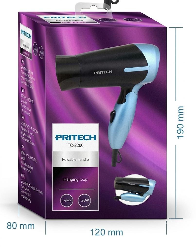 Secador de Pelo de Viaje 1000W