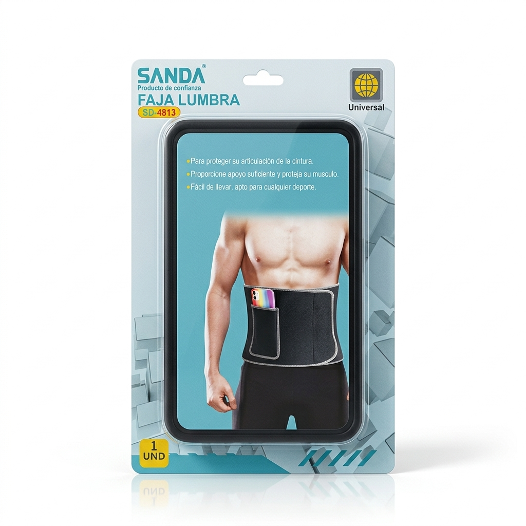 Faja Lumbar Deportiva Soporte y Protección Lumbar