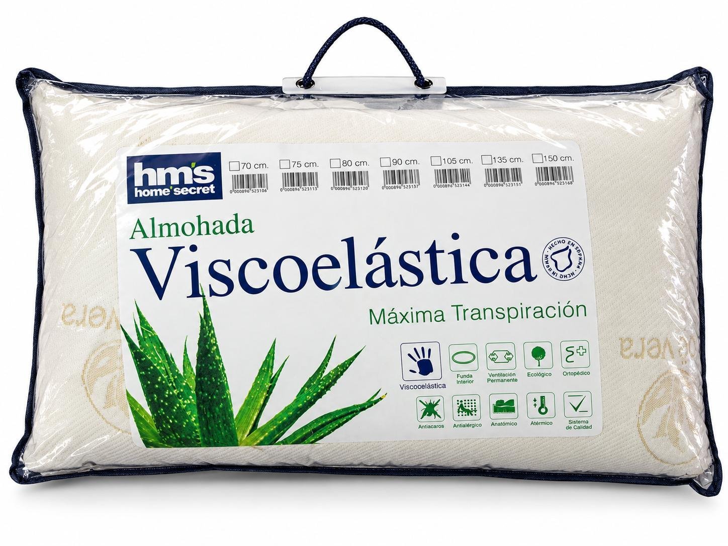 Almohada Viscoelástica Máxima Transpiración – Aloe Vera