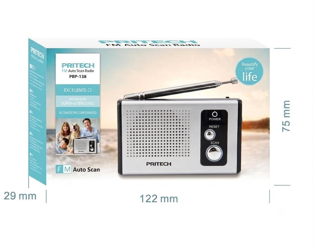 Radio Portátil FM Auto Scan