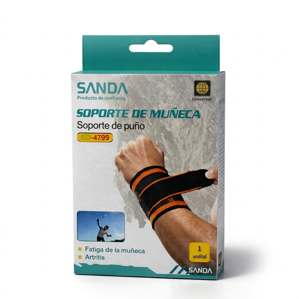 Muñequera de Compresión Deportiva Soporte Ajustable 3D