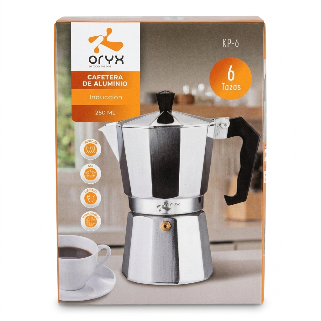 Cafetera Italiana de Aluminio 250ml 6 Tazas