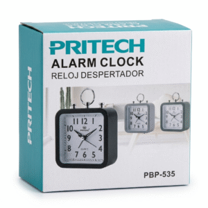 Reloj Despertador Cuadrado Estilo Retro y Precisión Quartz