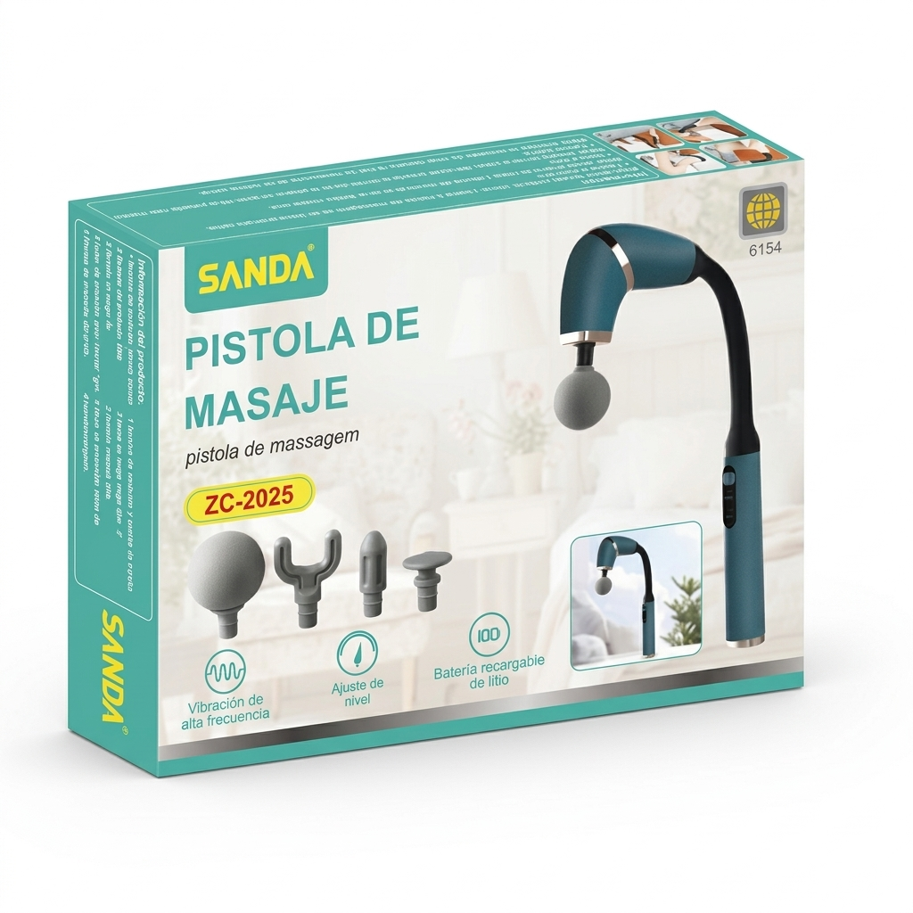 Pistola de Masaje Profesional SANDA Relajación Profunda y Recuperación Muscular